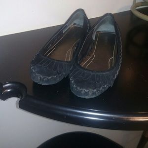 Nine West Black Suede Flats